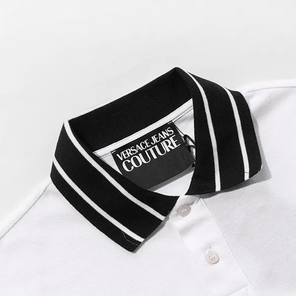 Áo Polo Nam Versace Couture Beyaz Erkek 74GAGT03CJ01O003 Màu Đen Trắng Size S