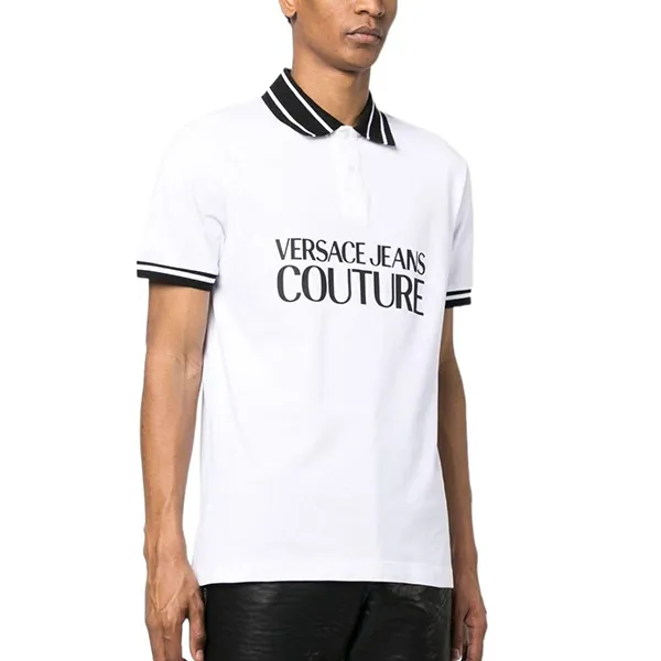 Áo Polo Nam Versace Couture Beyaz Erkek 74GAGT03CJ01O003 Màu Đen Trắng Size S