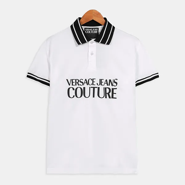Áo Polo Nam Versace Couture Beyaz Erkek 74GAGT03CJ01O003 Màu Đen Trắng Size S