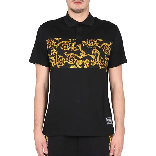 Áo Polo Nam Versace Jeans Couture 74GAG627J0001899 Màu Đen Vàng Size S