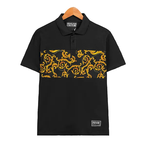 Áo Polo Nam Versace Jeans Couture 74GAG627J0001899 Màu Đen Vàng Size S