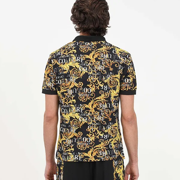 Áo Polo Nam Versace Jeans Couture 74GAG6S0JS149G89 Màu Đen Vàng Size M