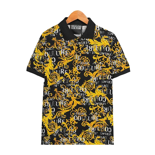 Áo Polo Nam Versace Jeans Couture 74GAG6S0JS149G89 Màu Đen Vàng Size M