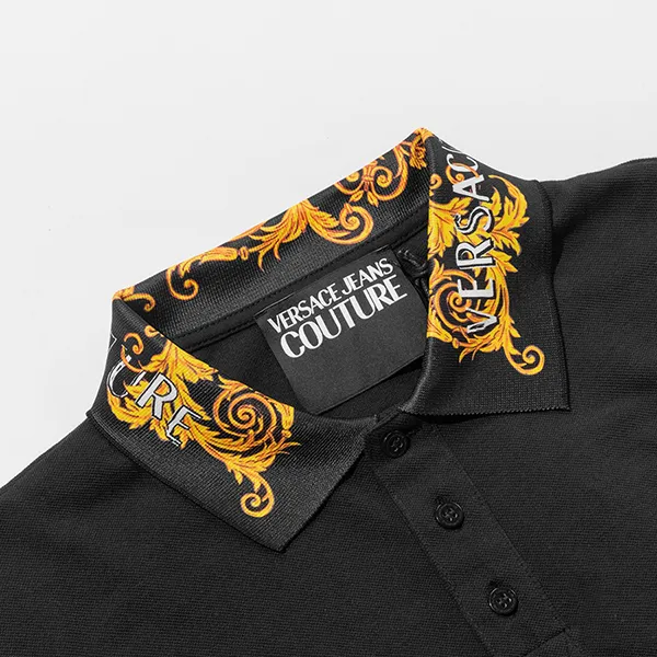 Áo Polo Nam Versace Jeans Couture 74GAGT18CJ01T899 Màu Đen Vàng Size XS - Thời trang - Vua Hàng Hiệu