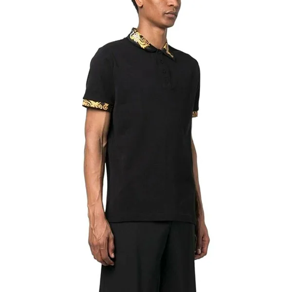 Áo Polo Nam Versace Jeans Couture 74GAGT18CJ01T899 Màu Đen Vàng Size XS - Thời trang - Vua Hàng Hiệu