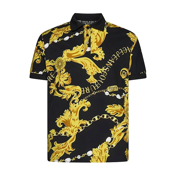 Áo Polo Nam Versace Jeans Couture 75GAG6S0 JS237 G89 Màu Đen Size S