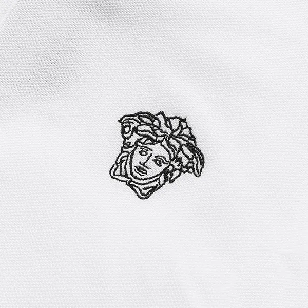 Áo Polo Nam Versace Medusa A89507SA231377 White Màu Trắng Size M