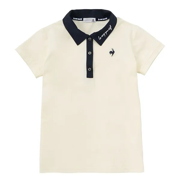 Áo Polo Nữ Le Coq Sportif Golf Fitness Wear Helanka Shirt QMWVJA41 Màu Trắng