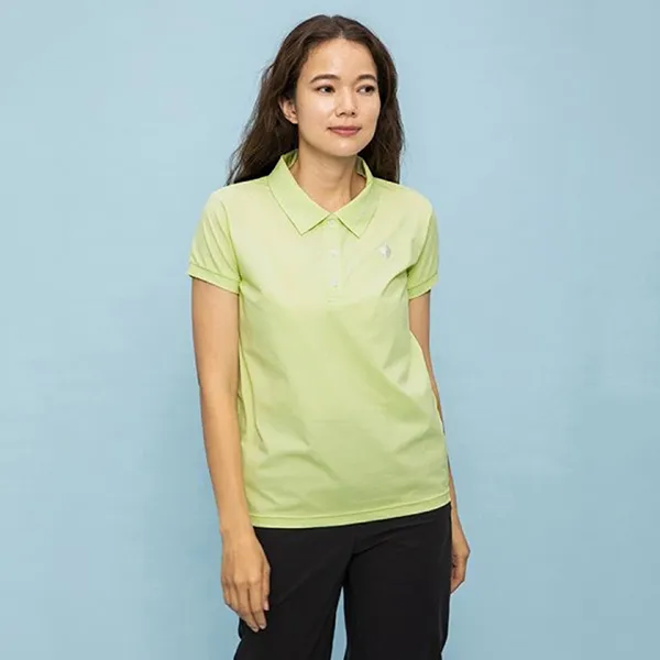 Áo Polo Nữ Le Coq Sportif Golf Fitness Wear Helanka Shirt QMWVJA41 Màu Vàng Chanh