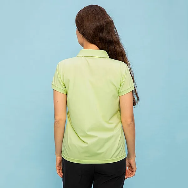 Áo Polo Nữ Le Coq Sportif Golf Fitness Wear Helanka Shirt QMWVJA41 Màu Vàng Chanh