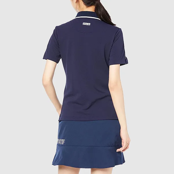 Áo Polo Nữ Le Coq Sportif Golf Women's Short Sleeve Shirt QGWVJA01 Màu Xanh Navy