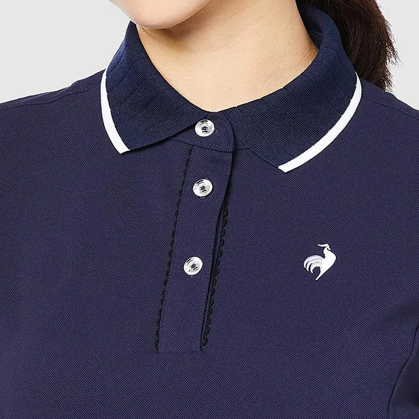Áo Polo Nữ Le Coq Sportif Golf Women's Short Sleeve Shirt QGWVJA01 Màu Xanh Navy