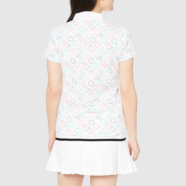Áo Polo Nữ Le Coq Sportif Golf Women's Short Sleeve Shirt QGWVJA08 Màu Trắng Size M