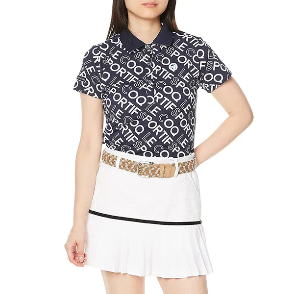 Áo Polo Nữ Le Coq Sportif Golf Women's Short Sleeve Shirt QGWVJA08 Màu Xanh Navy - Thời trang - Vua Hàng Hiệu