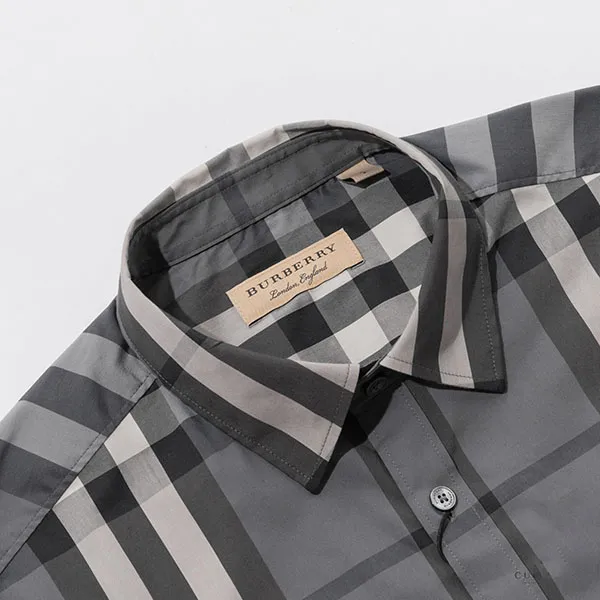 Áo Sơ Mi Nam Burberry Nelson Charcoal 40039351003 Màu Xám Đen Size S - Thời trang - Vua Hàng Hiệu