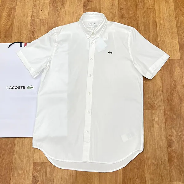 Áo Sơ Mi Cộc Tay Nam Lacoste Men's Shirt Màu Trắng Size 40 - Thời trang - Vua Hàng Hiệu