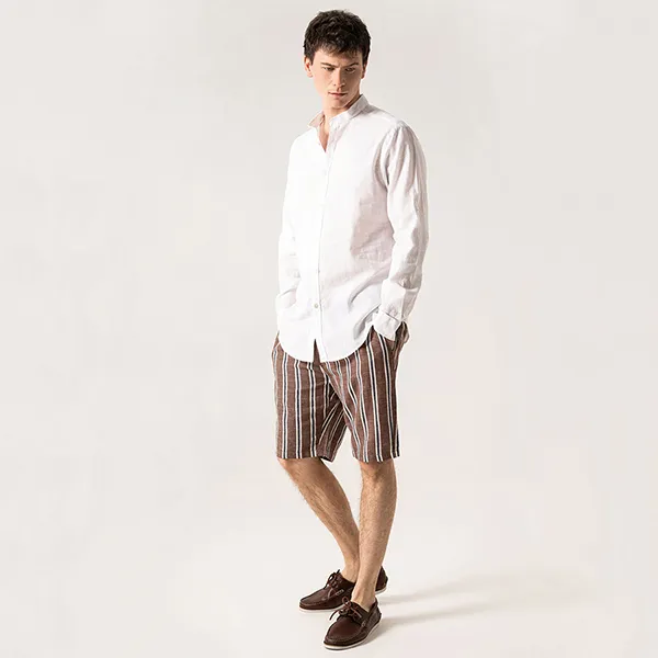 Áo Sơ Mi Dài Tay Nam Carrera Jeans Korean Linen-Cotton Blend Shirt T245A1251A_001 Màu Trắng Size L - Thời trang - Vua Hàng Hiệu