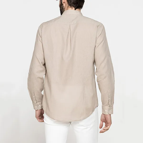 Áo Sơ Mi Dài Tay Nam Carrera Jeans Korean Linen-Cotton Blend Shirt T245A1251A_109 Màu Be Size L - Thời trang - Vua Hàng Hiệu