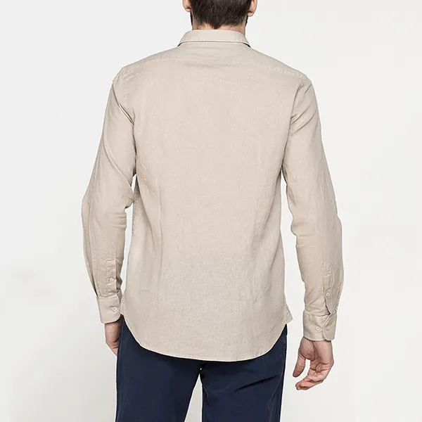 Áo Sơ Mi Dài Tay Nam Carrera Jeans Linen-Cotton Blend Shirt T213A1251A_109 Màu Be Size L - Thời trang - Vua Hàng Hiệu