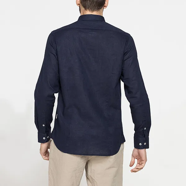Áo Sơ Mi Dài Tay Nam Carrera Jeans Linen-Cotton Blend Shirt T213A1251A_687 Màu Xanh Navy Size L - Thời trang - Vua Hàng Hiệu