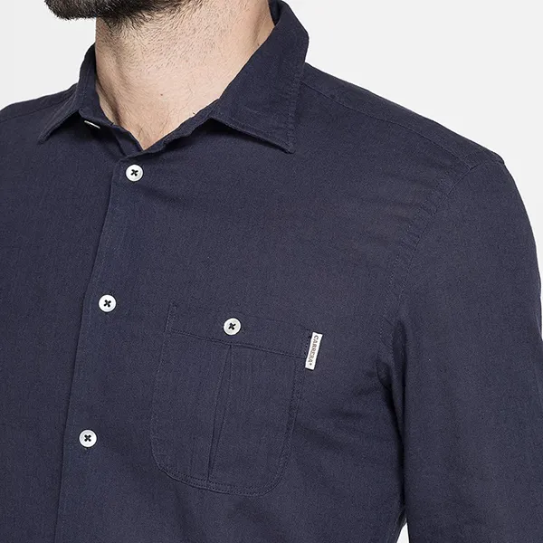 Áo Sơ Mi Dài Tay Nam Carrera Jeans Linen-Cotton Blend Shirt T213A1251A_687 Màu Xanh Navy Size L - Thời trang - Vua Hàng Hiệu