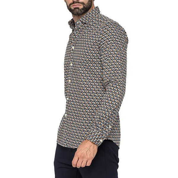 Áo Sơ Mi Dài Tay Nam Carrera Jeans Slim Fit T206B1246A_B53 Phối Màu Size L