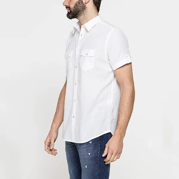 Áo Sơ Mi Nam Carrera Jeans Short Sleeve Shirt T213C1251A_001 Màu Trắng Size M