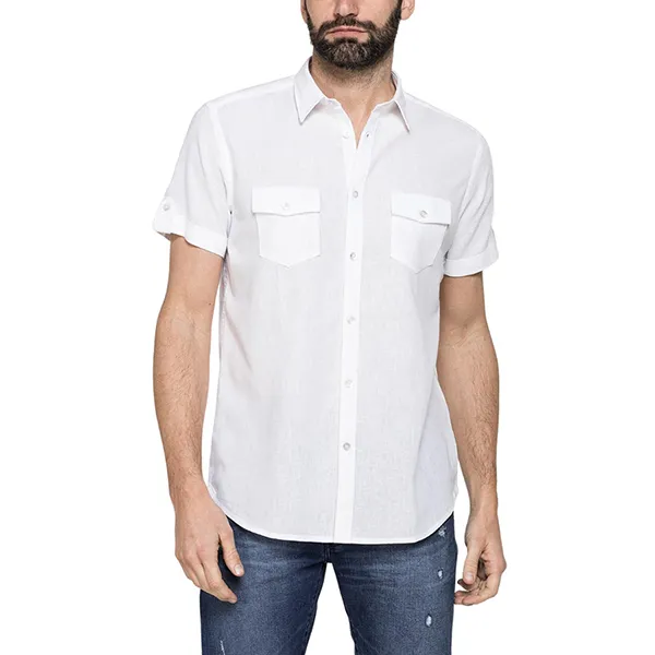 Áo Sơ Mi Nam Carrera Jeans Short Sleeve Shirt T213C1251A_001 Màu Trắng Size M