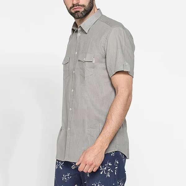 Áo Sơ Mi Nam Carrera Jeans Short Sleeve Shirt T213C1251A_264 Màu Ghi Xám Size L - Thời trang - Vua Hàng Hiệu