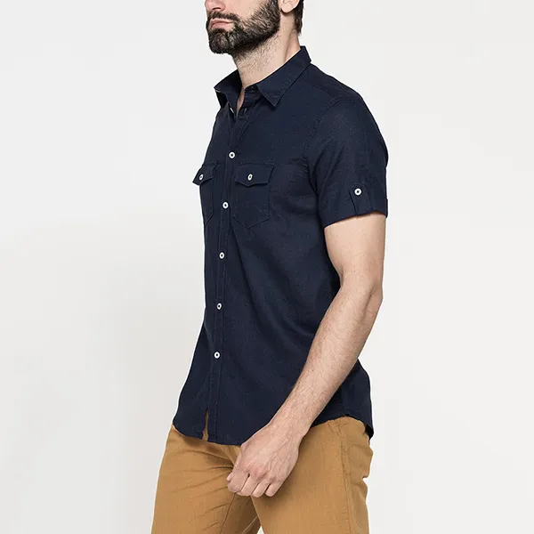 Áo Sơ Mi Nam Carrera Jeans Short Sleeve Shirt T213C1251A_687 Màu Xanh Navy Size M - Thời trang - Vua Hàng Hiệu