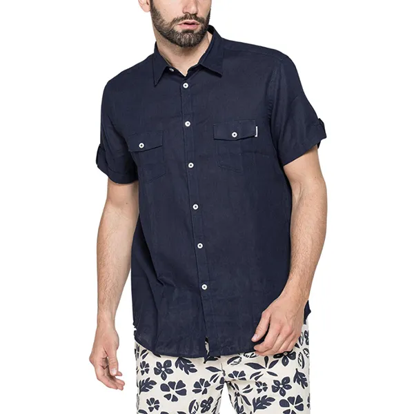 Áo Sơ Mi Nam Carrera Jeans Short Sleeve Shirt T213C1251A_687 Màu Xanh Navy Size M - Thời trang - Vua Hàng Hiệu