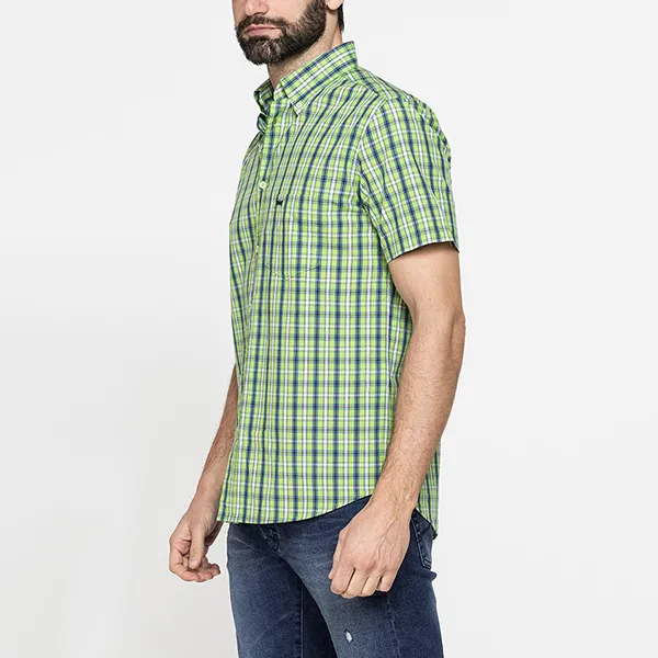 Áo Sơ Mi Nam Carrera Jeans Short Sleeved Shirt 213C1230A_48H Kẻ Ca Rô Màu Xanh Lá Size M - Thời trang - Vua Hàng Hiệu