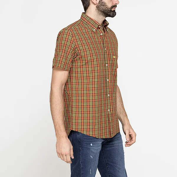 Áo Sơ Mi Nam Carrera Jeans Short Sleeved Shirt 213C1230A_D59 Kẻ Ca Rô Phối Màu Size M
