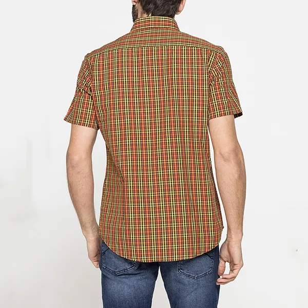 Áo Sơ Mi Nam Carrera Jeans Short Sleeved Shirt 213C1230A_D59 Kẻ Ca Rô Phối Màu Size M