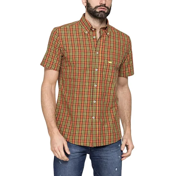 Áo Sơ Mi Nam Carrera Jeans Short Sleeved Shirt 213C1230A_D59 Kẻ Ca Rô Phối Màu Size M