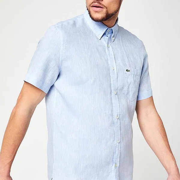 Áo Sơ Mi Nam Lacoste Men's Regular Fit Linen Shirt CH4991HBP Màu Xanh Da Trời Size 40 - Thời trang - Vua Hàng Hiệu