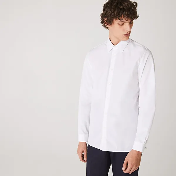 Áo Sơ Mi Nam Lacoste Men's Regular Fit Premium Cotton Poplin Shirt CH2935 Màu Trắng Size 39 - Thời trang - Vua Hàng Hiệu