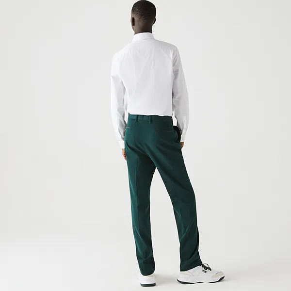 Áo Sơ Mi Nam Lacoste Men's Slim Fit Cotton Poplin Shirt CH0141 001 Màu Trắng Size 40