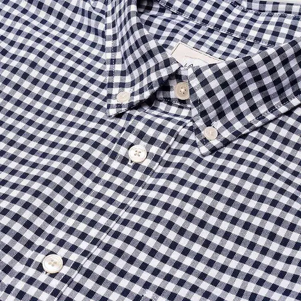 Áo Sơ Mi Lacoste Regular Fit CH5271522 Màu Xanh Đậm Kẻ Trắng Size 40