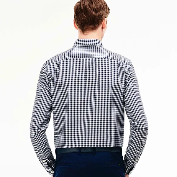 Áo Sơ Mi Nam Lacoste Men's Regular Fit CH9559525 Màu Kẻ Sọc Nhỏ Size 40