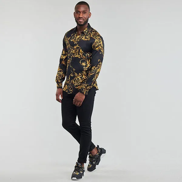 Áo Sơ Mi Nam Versace 72GAL2S0BLACK Màu Vàng Đen Size 46 - Thời trang - Vua Hàng Hiệu
