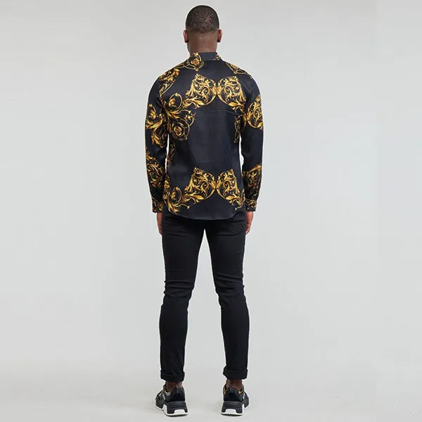 Áo Sơ Mi Nam Versace 72GAL2S0BLACK Màu Vàng Đen Size 46 - Thời trang - Vua Hàng Hiệu