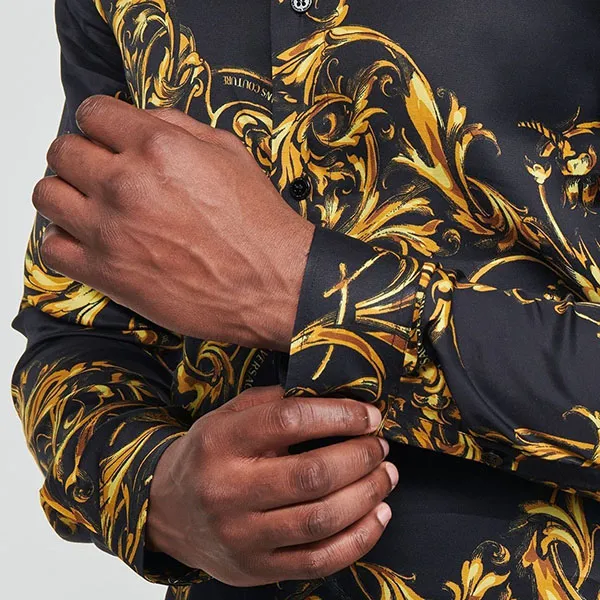 Áo Sơ Mi Nam Versace 72GAL2S0BLACK Màu Vàng Đen Size 46 - Thời trang - Vua Hàng Hiệu
