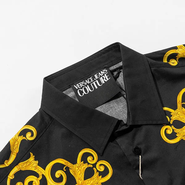 Áo Sơ Mi Nam Versace B1GUA6R2 Màu Xanh Vàng Size S