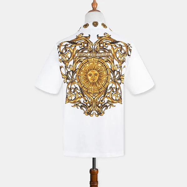 Áo Sơ Mi Nam Versace 72GAL2BB Màu Vàng Trắng Size 46 - Thời trang - Vua Hàng Hiệu