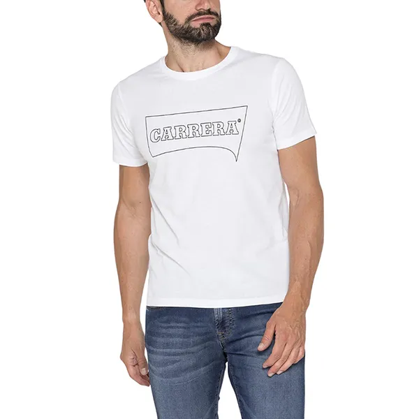 Áo Thun Nam Carrera Jeans Crew Neck In Cotton T-Shirt 801P0047A_35A Màu Trắng Size M - Thời trang - Vua Hàng Hiệu