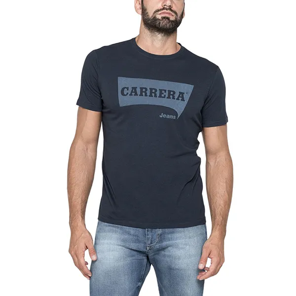 Áo Thun Nam Carrera Jeans Crew Neck In Cotton T-Shirt 801P0047A_678 Màu Xanh Đen Size L
