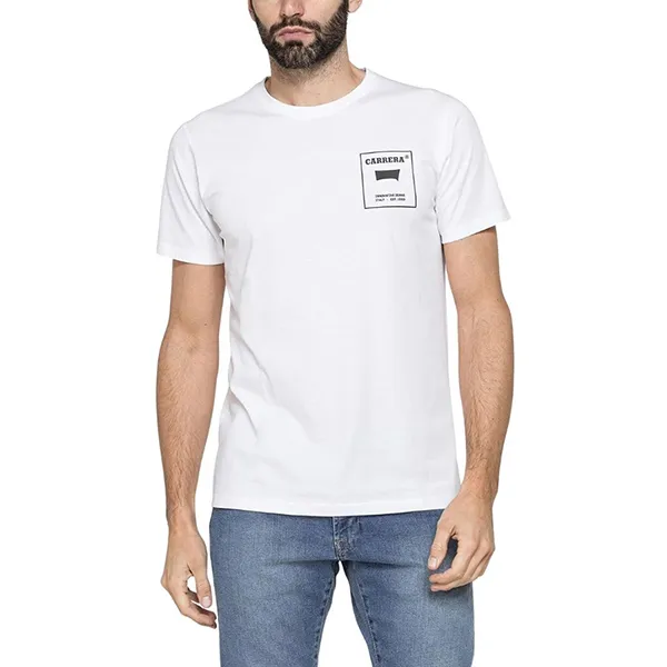 Áo Thun Nam Carrera Jeans Crew Neck In Cotton T-Shirt 801P0047A_A11 Màu Trắng Size M - Thời trang - Vua Hàng Hiệu