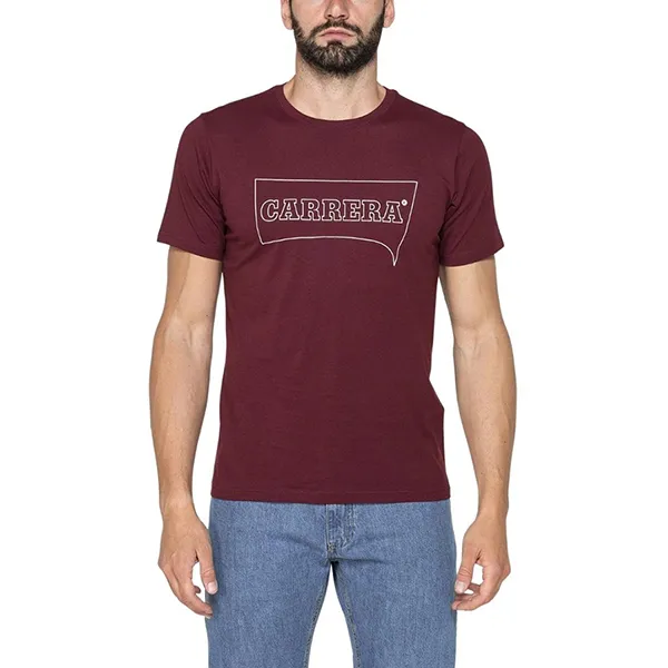Áo Thun Nam Carrera Jeans Crew Neck In Cotton T-Shirt 801P0047A_F14 Màu Đỏ Tía Size L