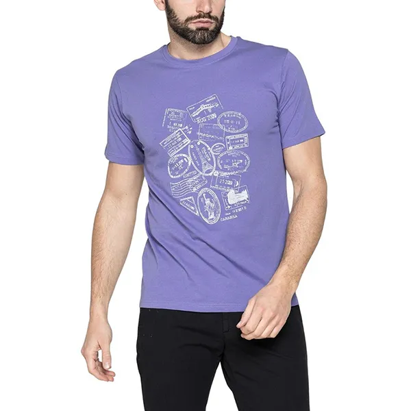 Áo Thun Nam Carrera Jeans Jersey Cotton 801M0047A_F18 Tshirt Màu Tím Size L - Thời trang - Vua Hàng Hiệu